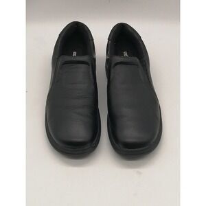 Safe T Step Loafer Womens Black 7.5 Leather Clog Work Shoes Slip Resistant 25288